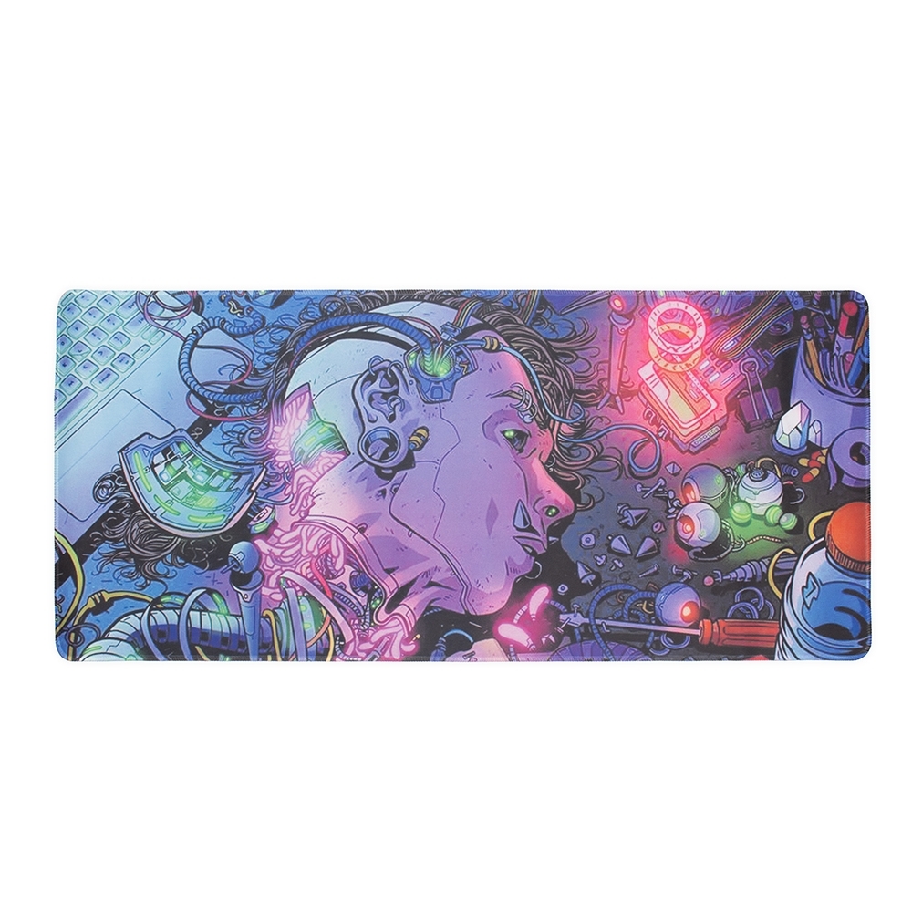 Desk pad poliéster (88,5 x 40 cm) na cor Colorido, personalizado com a logo da empresa