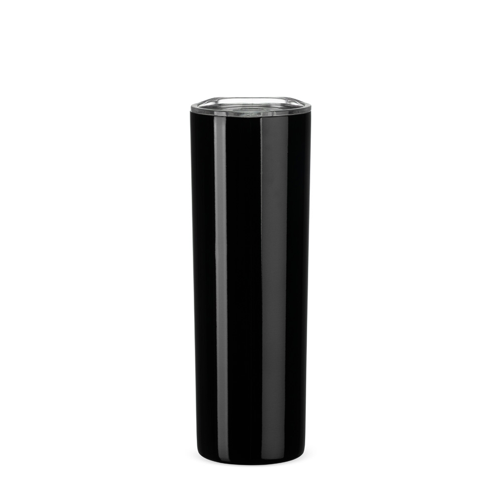 Copo térmico 600 ml na cor Preto, personalizado com a logo da empresa