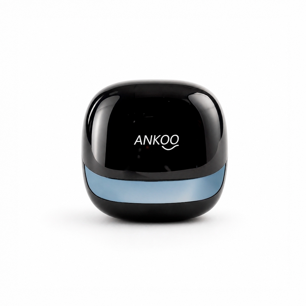 Fone de ouvido Bluetooth touch intra-auricular com case carregador na cor Preto, personalizado com a logo da empresa