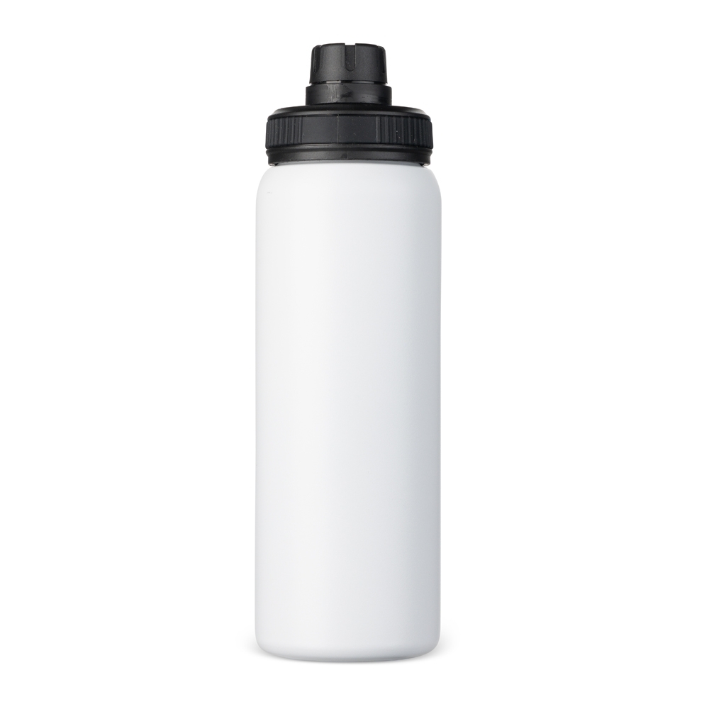 Garrafa térmica 800 ml na cor Branco, personalizada com a logo da empresa