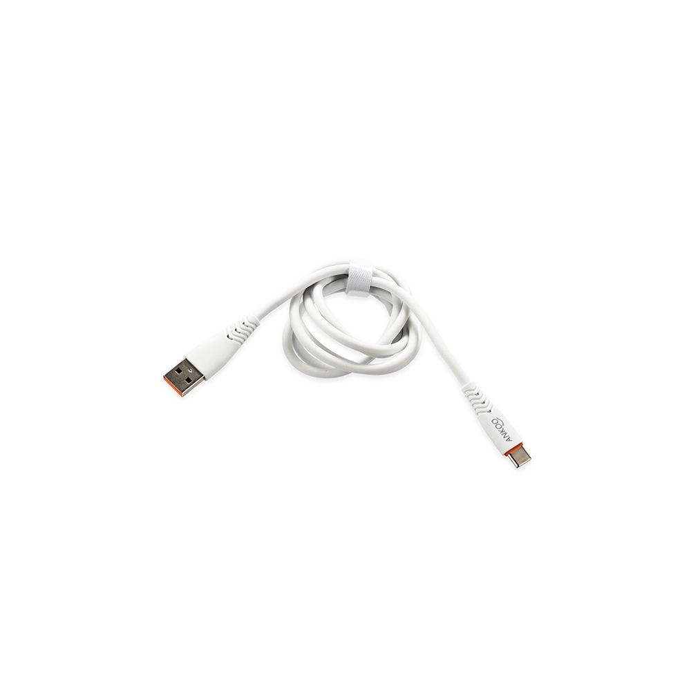 Cabo USB tipo c 30 W na cor Branco, personalizado com a logo da empresa