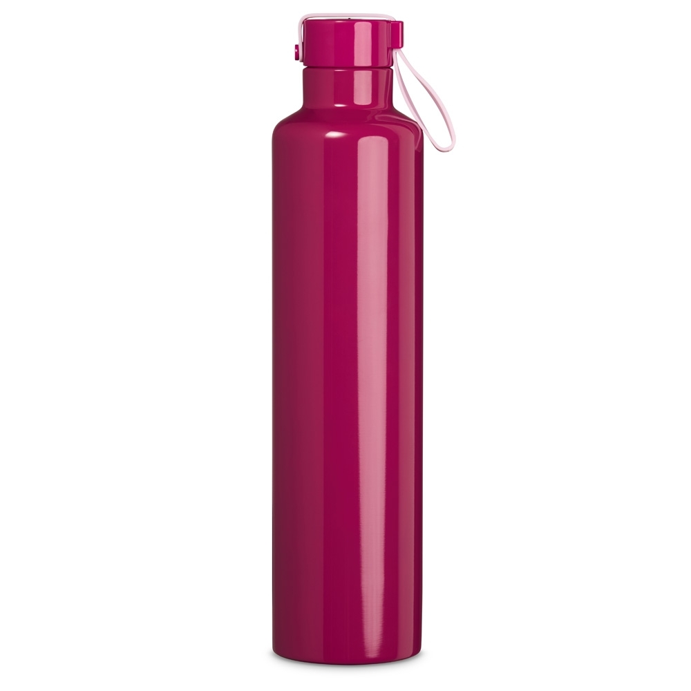 Garrafa térmica 900 ml de inox com alça na cor Roxo, personalizada com a logo da empresa