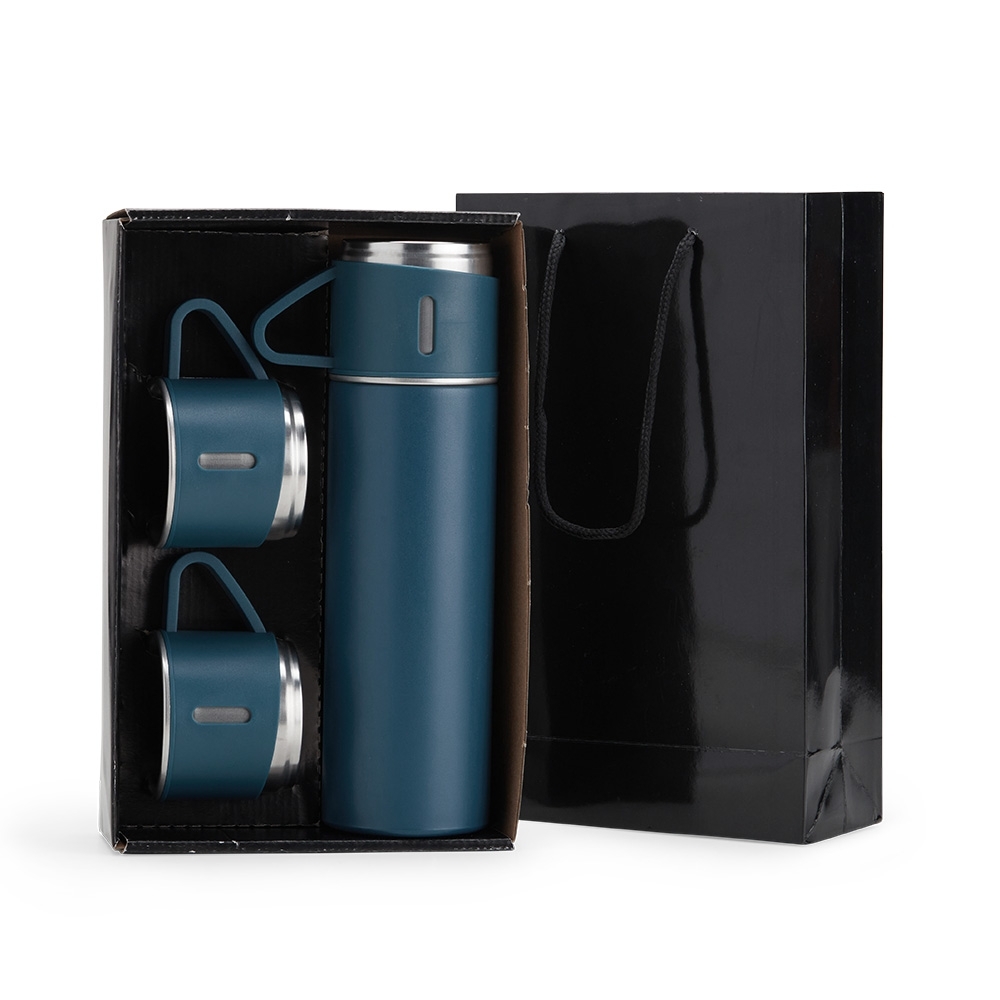 Kit garrafa térmica personalizado com a logo da empresa
