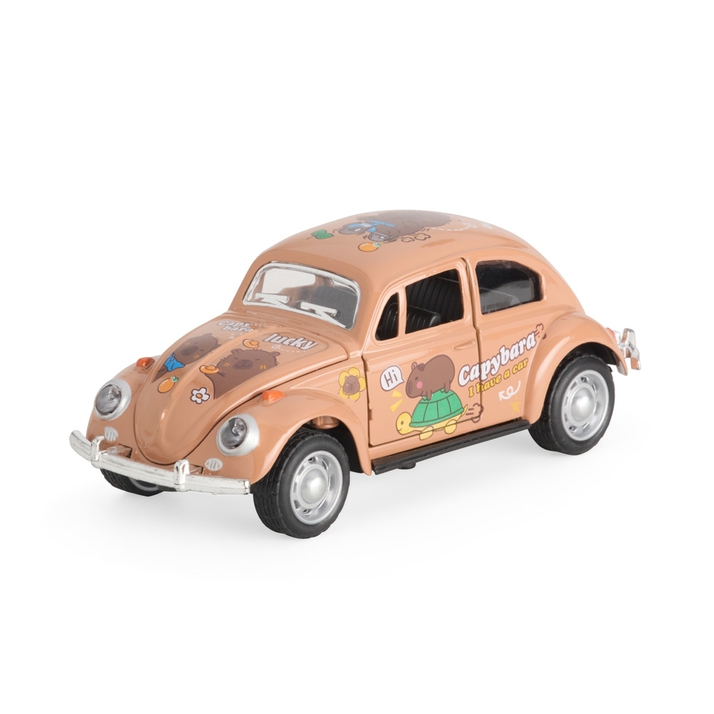 Carro miniatura fricção capivara de metal personalizado com a logo da empresa