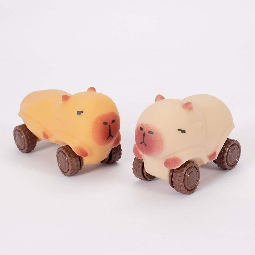 Carro capivara antiestresse personalizado com a logo da empresa