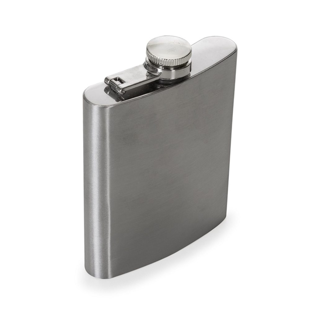 Porta whisky inox 7 oz personalizado com a logo da empresa